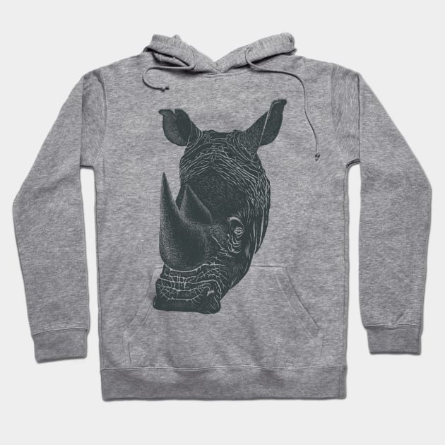 Rhino Head Hoodie by GeeTee